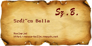 Szűcs Bella névjegykártya