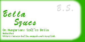 bella szucs business card
